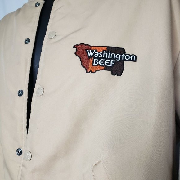 Birdie Jacket By Richard Leslie Quilted Bomber Jacket Washington State Cow Beef - Picture 9 of 10